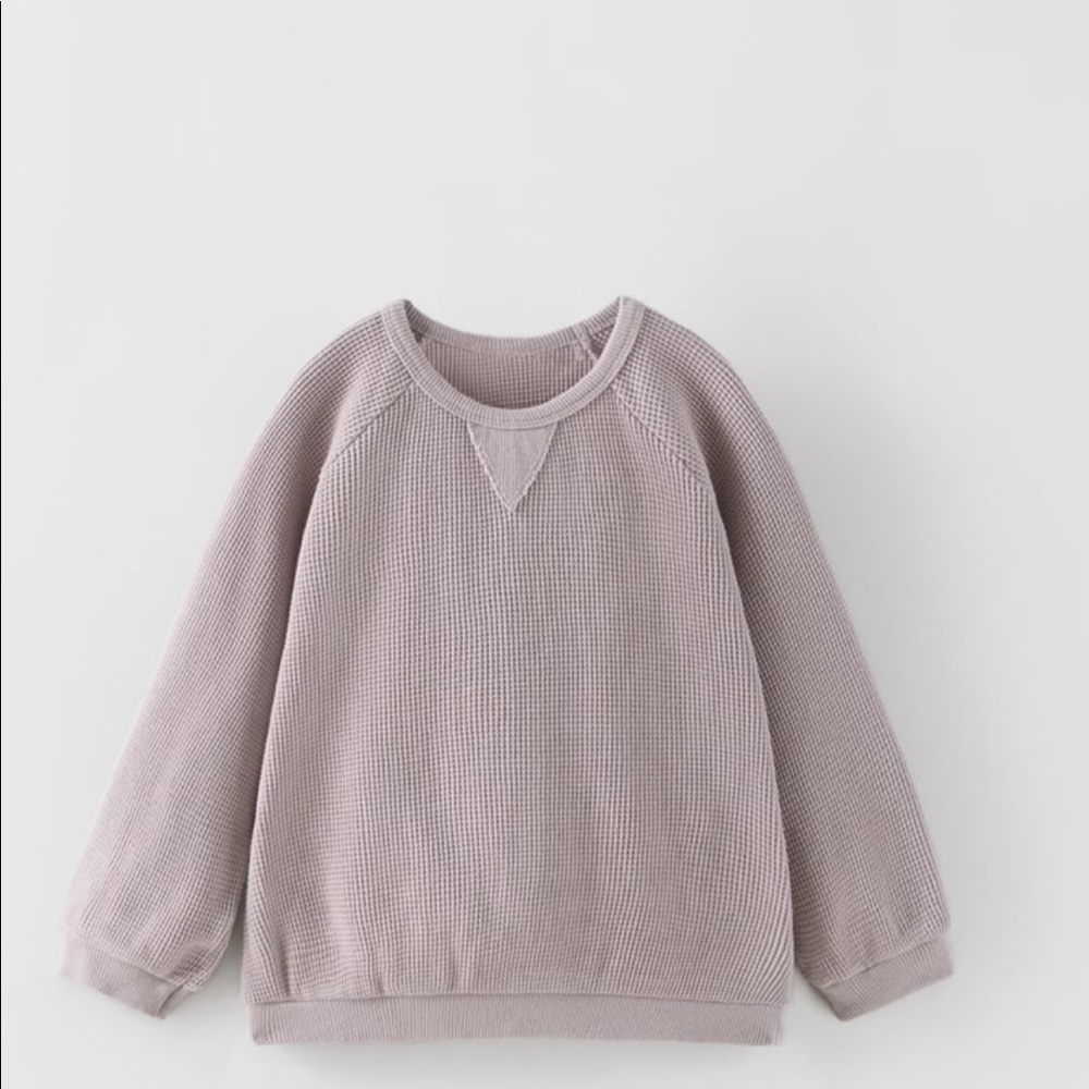 Zara waffle knit sweatshirt size 3-4